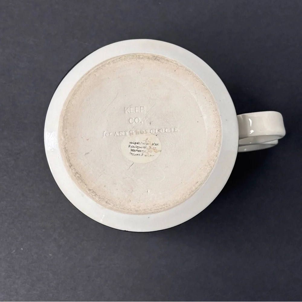 Anthropologie Keep Co Polar Bears Black Mug